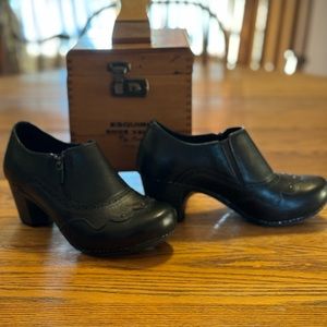 Dansko platform clogs.